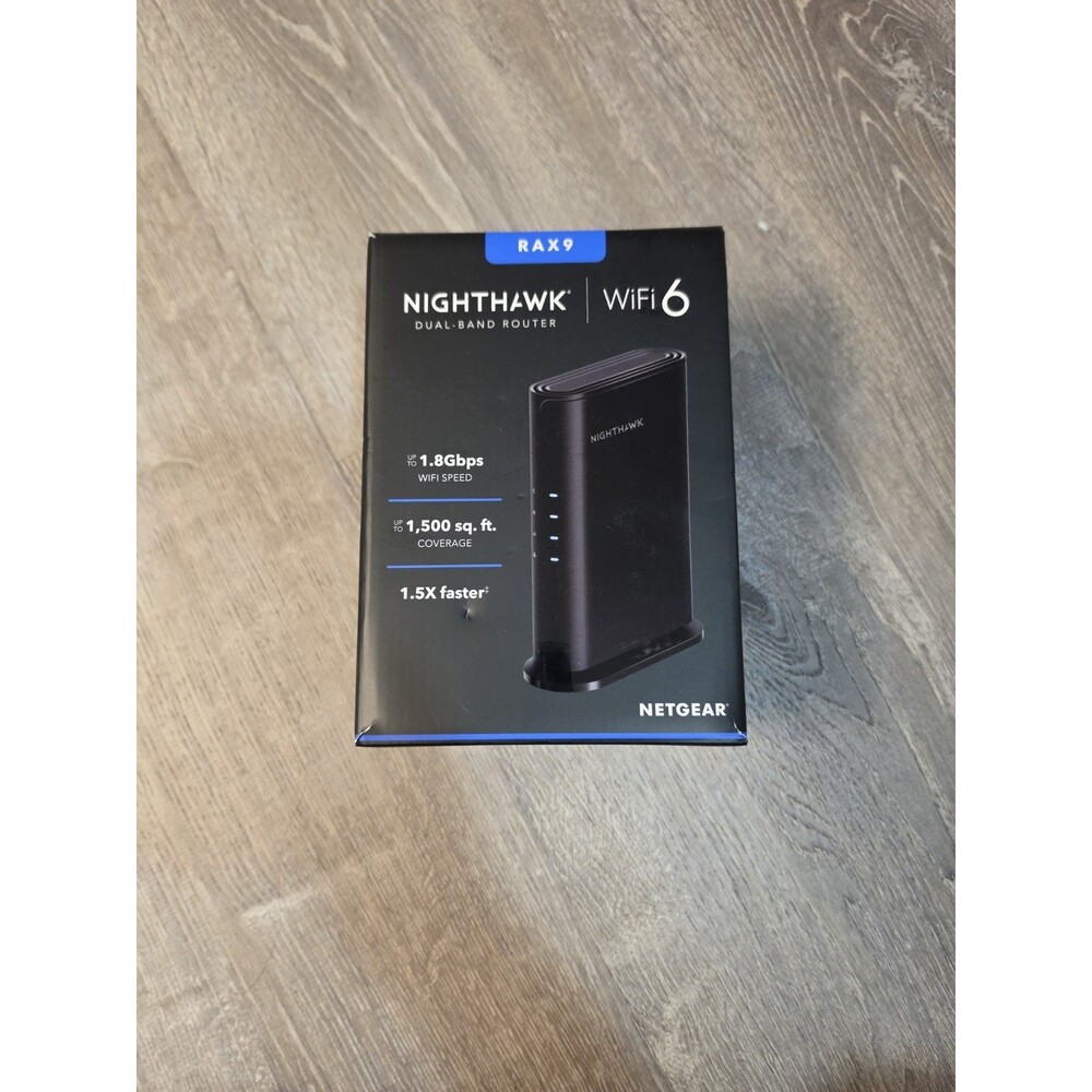 NETGEAR Nighthawk AX1800 WiFi 6 Router 1.8Gbps RAX9 New Open Box